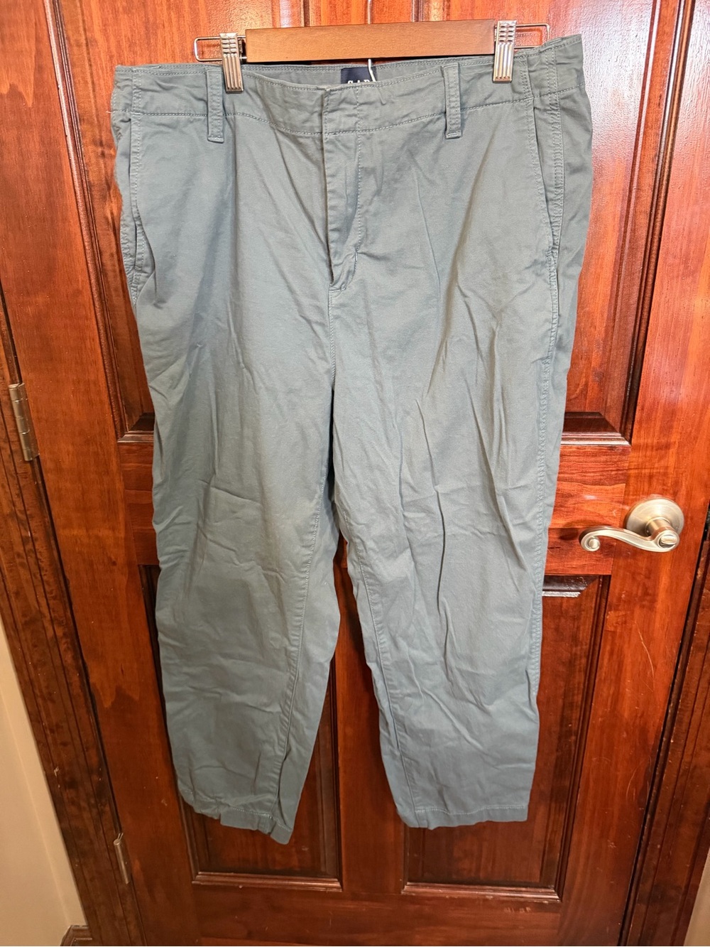 GAP Women's Cropped Olive Green Chinos